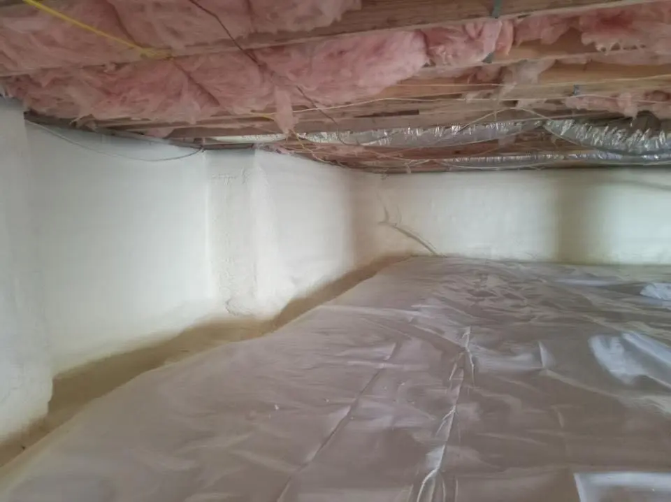 Crawl space encapsulation with closed-cell spray foam for Attic Insulation in Norwalk